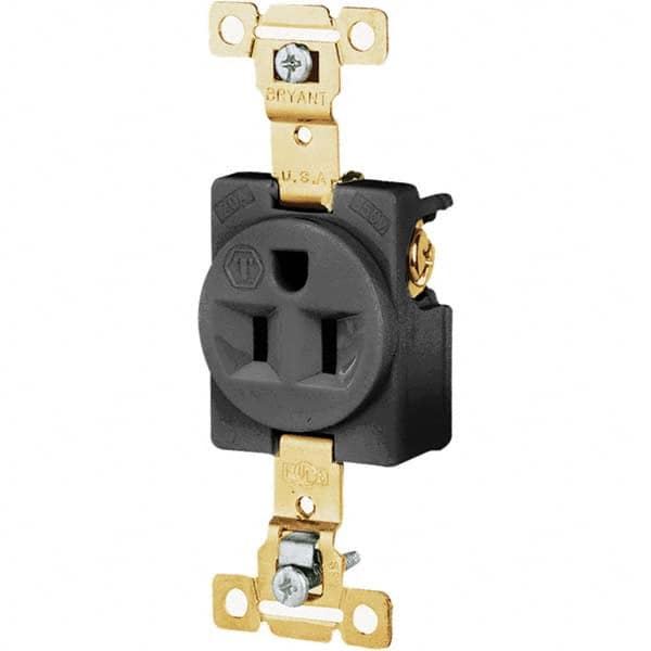 Bryant Electric - Straight Blade Receptacles Receptacle Type: Single Receptacle Grade: Industrial - Apex Tool & Supply