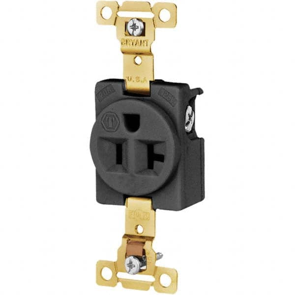 Bryant Electric - Straight Blade Receptacles Receptacle Type: Single Receptacle Grade: Industrial - Apex Tool & Supply