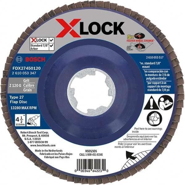 Bosch - Flap Discs Abrasive Type: Coated Flap Disc Type: Type 27 - Apex Tool & Supply