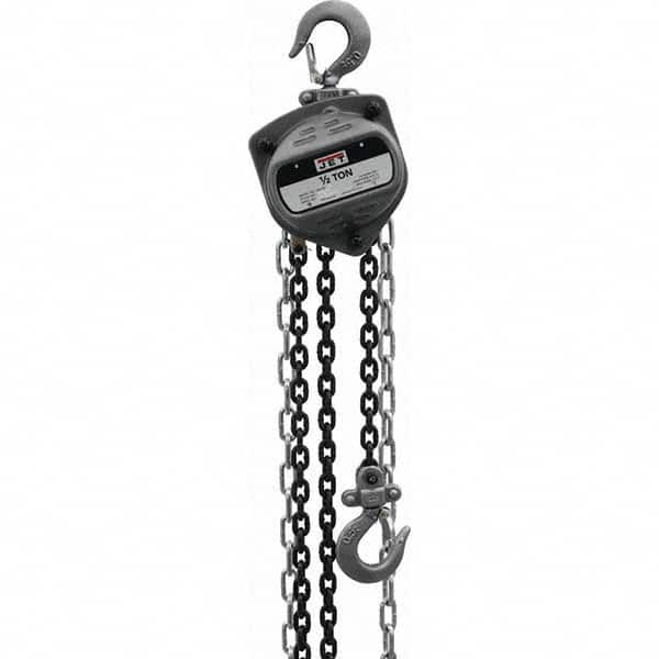 Jet - 1,000 Lb Capacity, 40' Lift Height, Manual Chain Hoist - Apex Tool & Supply