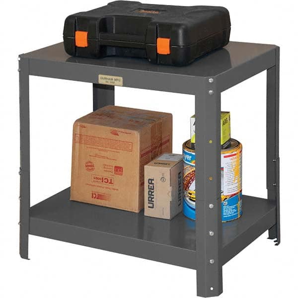 Durham - Stationary Work Benches, Tables Type: Machine Work Table Top Material: 16 Gauge Steel - Apex Tool & Supply