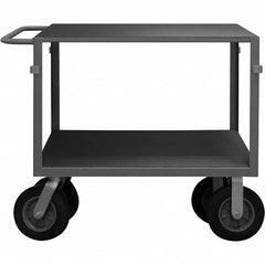 Instrument Utility Cart: Steel, Gray Swivel