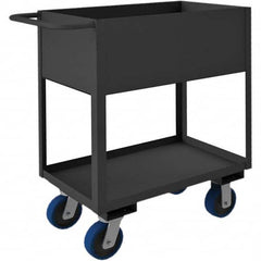 Instrument Utility Cart: Gray Gray, Polyurethane Casters, 2 Shelves