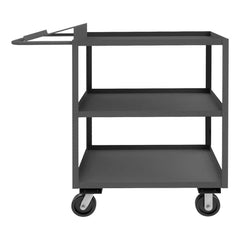 Order Picking Utility Cart: Steel, Gray Swivel, Phenolic Wheels