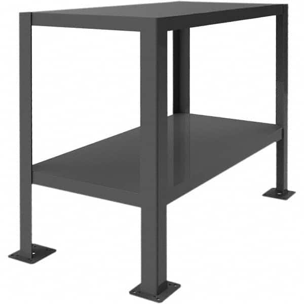 Durham - Stationary Work Benches, Tables Type: Machine Work Table Top Material: 16 Gauge Steel - Apex Tool & Supply