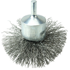 3″ Circular Flared Crimped Wire End Brush, .014″ Steel Fill - Apex Tool & Supply