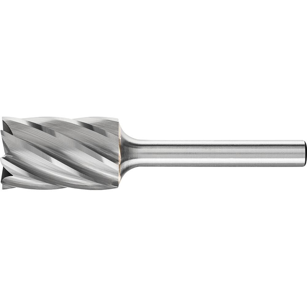 PFERD - SB-6, 5/8" Cut Diam, 1/4" Shank Diam, Carbide End Cut Aluma Cut Cylinder with End Cut Burr - Exact Industrial Supply