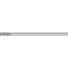 PFERD - SA-3L6, 3/8" Cut Diam, 1/4" Shank Diam, Carbide No End Cut Diamond Pattern Cylinder Burr - Exact Industrial Supply