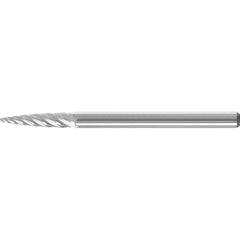 PFERD - SG-41, 1/8" Cut Diam, 1/8" Shank Diam, Carbide Inox Cut Tree with Pointed End Burr - Exact Industrial Supply