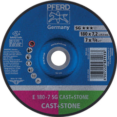 PFERD - Depressed-Center Wheels; Hole Size (Inch): 7/8 ; Connector Type: Arbor ; Wheel Type Number: Type 27 ; Abrasive Material: Aluminum Oxide/Silicon Carbide ; Maximum RPM: 8500.000 ; Bond Type: Resinoid - Exact Industrial Supply