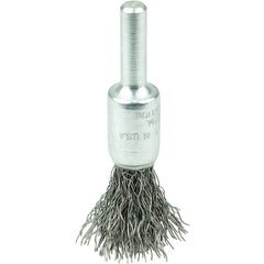 3/8″ Steel Fill Crimped Wire End Brush, .0118″ Steel Fill - Apex Tool & Supply