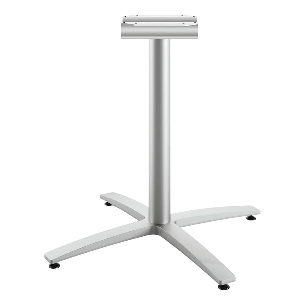 Hon - Stationary Tables; Type: Table Base ; Material: Cast Aluminum ; Color: Textured Silver ; Height (Inch): 29-37/64 ; Width (Inch): 26-3/16 ; Overall Width: 26 - Exact Industrial Supply