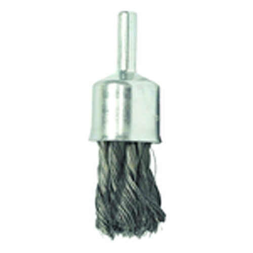 1/2″ Diameter - Knot Type Steel Wire End Brush - Apex Tool & Supply