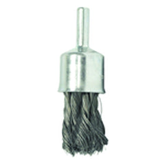 1/2″ Diameter - Knot Type Steel Wire End Brush - Apex Tool & Supply