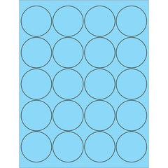 Tape Logic - Pack of (20), 100 Sheet 2" x 2" Pastel Blue Permanent Acrylic Laser Labels - Apex Tool & Supply