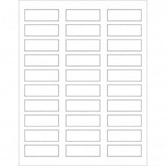Tape Logic - Pack of (30), 100 Sheet 2-1/4" x 3/4" White Permanent Acrylic Laser Labels - Apex Tool & Supply