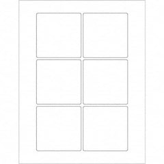 Tape Logic - Pack of (6), 100 Sheet 3" x 3" White Polyester Weatherproof Labels - Apex Tool & Supply