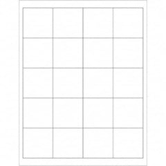 Tape Logic - Pack of (12), 100 Sheet 2" x 2" White Removable Acrylic Laser Labels - Apex Tool & Supply