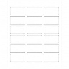 Tape Logic - Pack of (18), 100 Sheet 2-3/8" x 1-1/4" White Permanent Acrylic Laser Labels - Apex Tool & Supply
