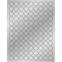 Tape Logic - Pack of (108), 100 Sheet 3/4" x 3/4" Silver Permanent Acrylic Laser Labels - Apex Tool & Supply