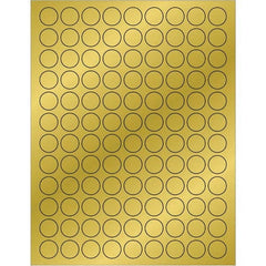 Tape Logic - Pack of (108), 100 Sheet 3/4" x 3/4" Gold Permanent Acrylic Laser Labels - Apex Tool & Supply