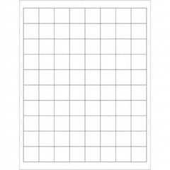 Tape Logic - Pack of (80), 100 Sheet 1" x 1" White Polyester Weatherproof Labels - Apex Tool & Supply