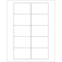 Tape Logic - Pack of (10), 100 Sheet 3" x 2" White Polyester Weatherproof Labels - Apex Tool & Supply
