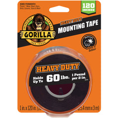 Gorilla Black Heavy Duty Mounting Tape XL 120″ - Apex Tool & Supply