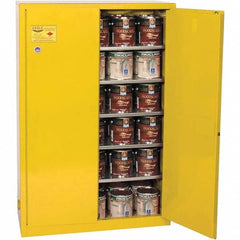Eagle - Safety Cabinets Hazardous Chemical Type: Flammable and Combustible Liquids Color: Yellow - Apex Tool & Supply
