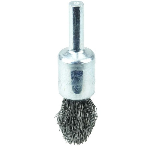 1/2″ Controlled Flare Crimped Wire End Brush, .0104″ Steel Fill - Apex Tool & Supply