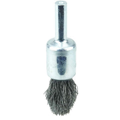 1/2″ Controlled Flare Crimped Wire End Brush, .0104″ Steel Fill - Apex Tool & Supply