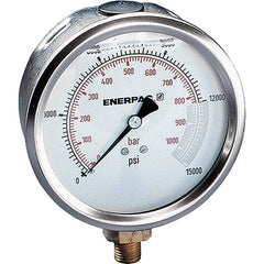 Enerpac - Hydraulic Pressure Gages & Adapters Type: Glycerine Filled Pressure Rating: 15000 - Apex Tool & Supply