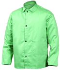 2X-Large - Green Flame Retardant 9 oz Cotton Jackets -- Jackets are 30" long - Apex Tool & Supply