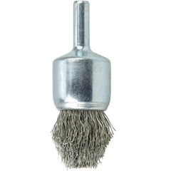 3/4″ Controlled Flare Crimped Wire End Brush, .0104″ Stainless Steel Fill - Apex Tool & Supply