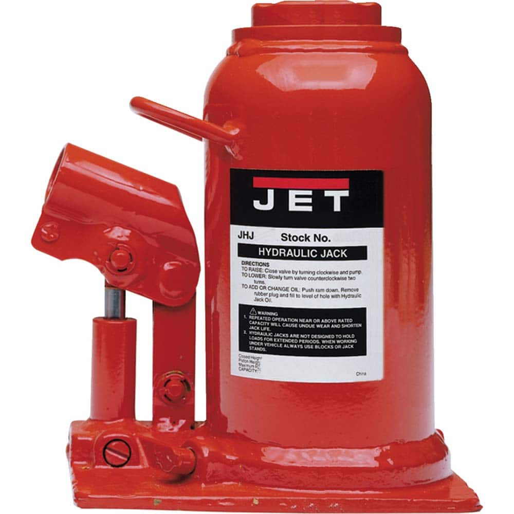 Jet - Manual Bottle, Screw, Ratchet & Hydraulic Jacks Type: Hydraulic Jack Load Capacity (Ton): 12-1/2 (Inch) - Apex Tool & Supply
