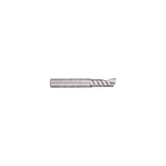 Square End Mill: 15mm LOC, 4mm Shank Dia, 40mm OAL, 1 Flute, Solid Carbide Single End, Uncoated, Spiral Flute, 30 ° Helix, Centercutting, RH Cut, RH Flute, Series 6793