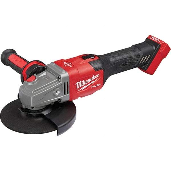 Milwaukee Tool - 4-1/2 - 6" Wheel Diam, 9,000 RPM, Cordless Angle & Disc Grinder - 5/8-11 Spindle, 18 Volts, Side Exhaust - Apex Tool & Supply