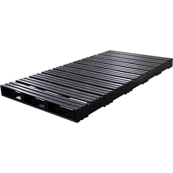 Custom Built Plastic Pallets - 39" Long x 74" & Wide x 4-1/2" High Plastic Pallet - 1,500 Lb Static Capacity, 500 Lb Dynamic Capacity, Black - Apex Tool & Supply