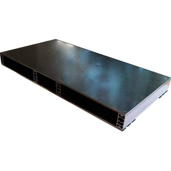 Custom Built Plastic Pallets - 24" Long x 48" & Wide x 4.4" High Plastic Pallet - 1,500 Lb Static Capacity, 500 Lb Dynamic Capacity, Black - Apex Tool & Supply