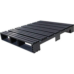 Custom Built Plastic Pallets - 48" Long x 40" & Wide x 6-1/2" High Plastic Pallet - 1,500 Lb Static Capacity, 500 Lb Dynamic Capacity, Black - Apex Tool & Supply