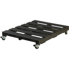Custom Built Plastic Pallets - 48" Long x 40" & Wide x 9" High Plastic Pallet - 1,500 Lb Static Capacity, 750 Lb Dynamic Capacity, Black - Apex Tool & Supply