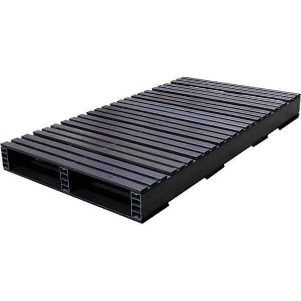 Custom Built Plastic Pallets - 27" Long x 51-1/2" & Wide x 4-1/2" High Plastic Pallet - 1,500 Lb Static Capacity, 500 Lb Dynamic Capacity, Black - Apex Tool & Supply