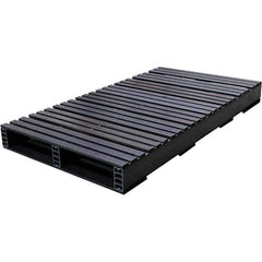 Custom Built Plastic Pallets - 27" Long x 51-1/2" & Wide x 4-1/2" High Plastic Pallet - 1,500 Lb Static Capacity, 500 Lb Dynamic Capacity, Black - Apex Tool & Supply