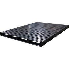 Custom Built Plastic Pallets - 60" Long x 80" & Wide x 4-1/2" High Plastic Pallet - 1,500 Lb Static Capacity, 500 Lb Dynamic Capacity, Black - Apex Tool & Supply