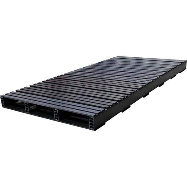Custom Built Plastic Pallets - 39" Long x 80" & Wide x 4-1/2" High Plastic Pallet - 1,500 Lb Static Capacity, 500 Lb Dynamic Capacity, Black - Apex Tool & Supply