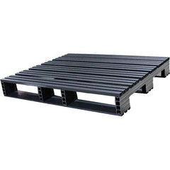Custom Built Plastic Pallets - 40" Long x 48" & Wide x 6-1/2" High Plastic Pallet - 1,500 Lb Static Capacity, 500 Lb Dynamic Capacity, Black - Apex Tool & Supply