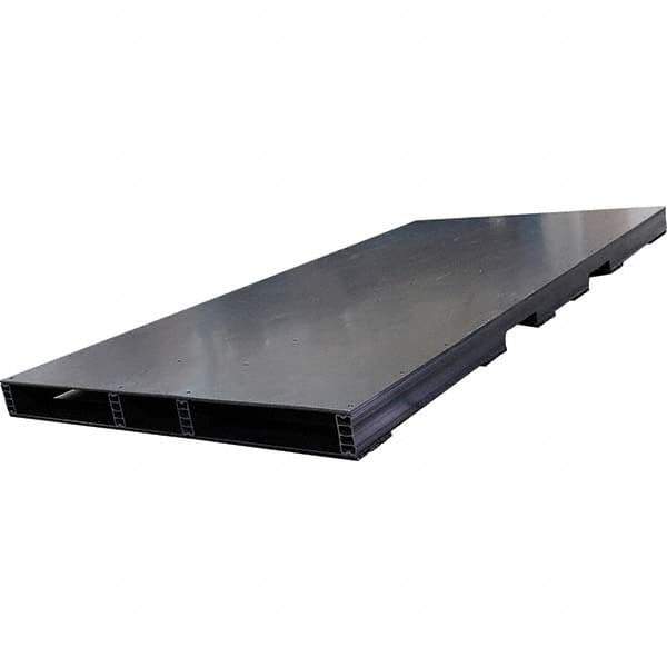 Custom Built Plastic Pallets - 96" Long x 48" & Wide x 4.4" High Plastic Pallet - 1,500 Lb Static Capacity, 500 Lb Dynamic Capacity, Black - Apex Tool & Supply
