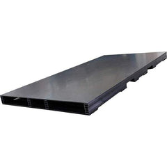 Custom Built Plastic Pallets - 96" Long x 48" & Wide x 4.4" High Plastic Pallet - 1,500 Lb Static Capacity, 500 Lb Dynamic Capacity, Black - Apex Tool & Supply
