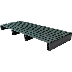 Custom Built Plastic Pallets - 18" Long x 48" & Wide x 4" High Plastic Pallet - 1,000 Lb Static Capacity, 250 Lb Dynamic Capacity, Black - Apex Tool & Supply