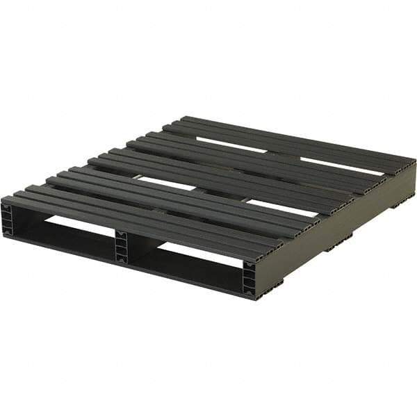 Custom Built Plastic Pallets - 36" Long x 32" & Wide x 4-1/2" High Plastic Pallet - 3,000 Lb Static Capacity, 500 Lb Dynamic Capacity, Black - Apex Tool & Supply